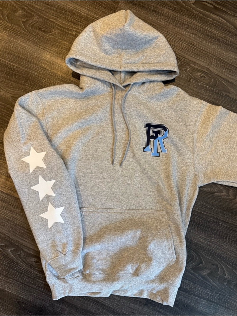 URI Grey Hoodie w White Stars